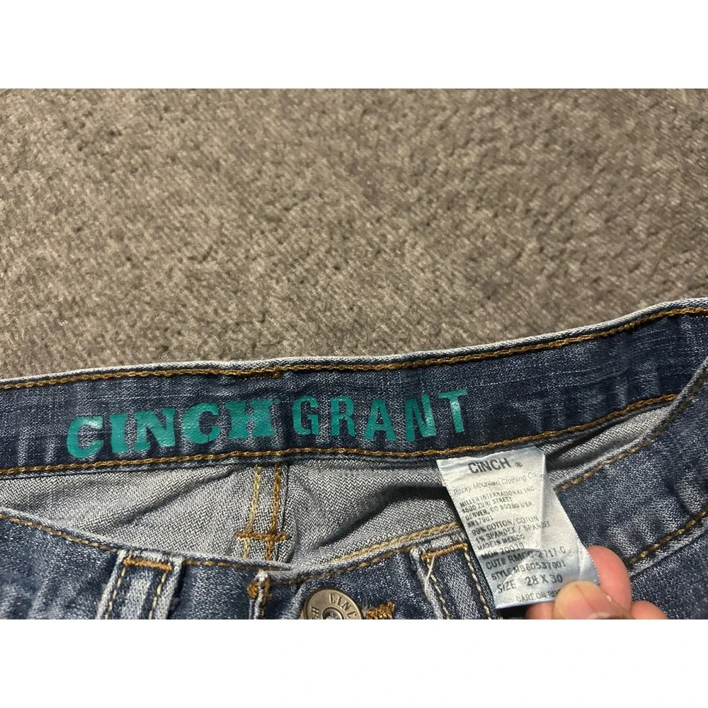 Cinch grant jeans mens cowboy western rodeo work fit 29X29 (tag 28X30)